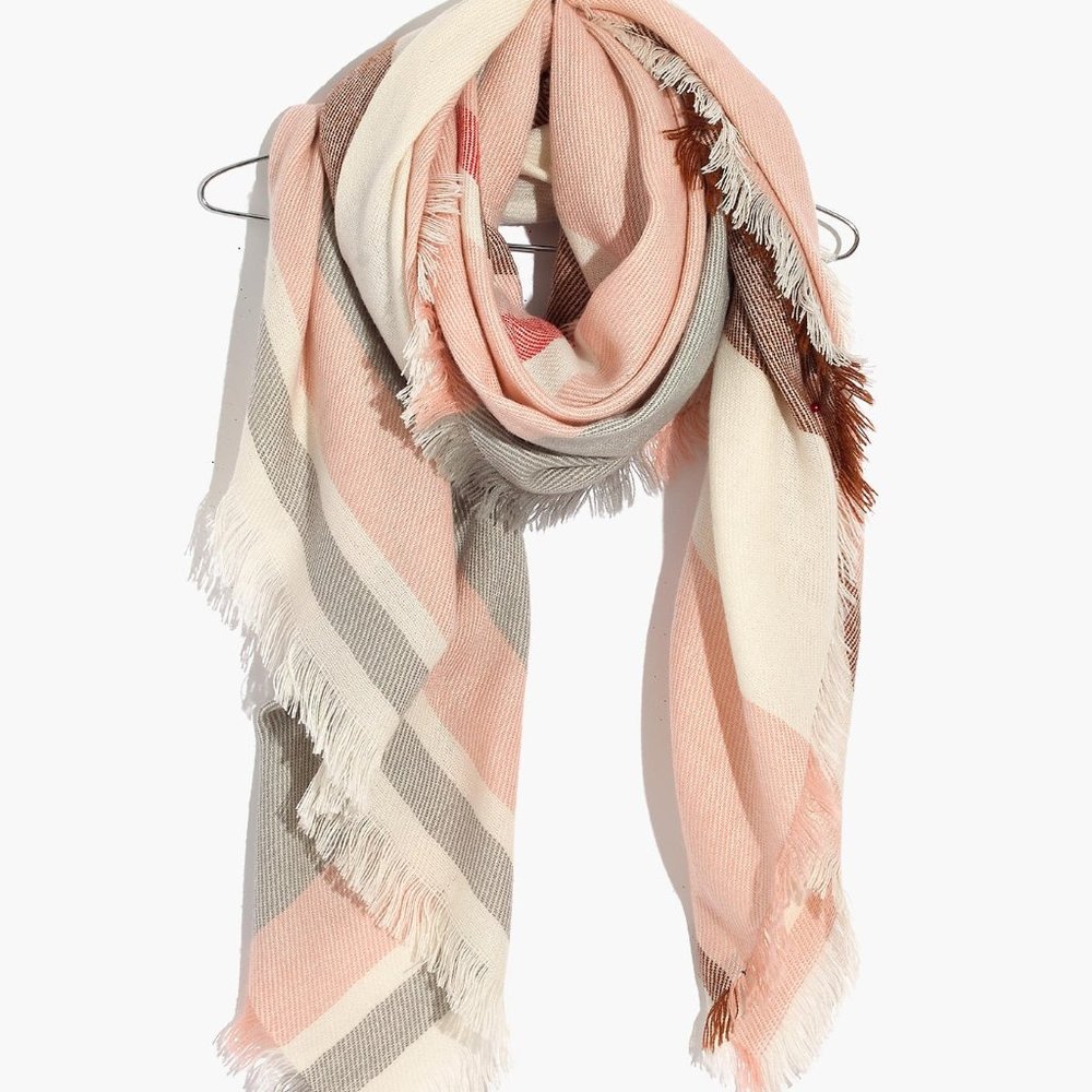 colorblock blanket scarf